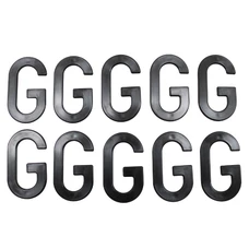 LETTER FOR LICENSE PLATE TIFLEX ALUMINIUM MOTORBIKE/SCOOTER 45mm G (SOLD PER 10)