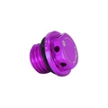 BOUCHON D'HUILE 50 A BOITE KRM PRO RIDE POUR MINARELLI 50 AM6/BETA 50 RR/RIEJU 50 MRT/SHERCO 50 SM-R, SE-R ALU CNC VIOLET