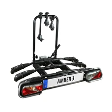 BICYCLE RACK- "ON DECK"- EUFAB AMBER - 3 BIKES (Or 2 Ebikes) ON THE TRAILER COUPLING - QUICK LOCK - MAX LOAD 60KGS