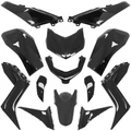 CARROSSERIE/CARENAGE MAXISCOOTER ADAPTABLE YAMAHA 125-300 XMAX 2023> NOIR BRILLANT (KIT 13 PIECES) -P2R