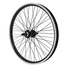 WHEEL FOR BMX 20" -Rear - FLIP-FLOP HUB - ALUMINIUM BLACK 48 Spokes -. Axle 3/8