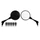 RETROVISEUR MOTO ROND REPLIABLE NOIR (LIVREE AVEC ADAPTATEURS M8, M10) (HOMOLOGUE CE) (PAIRE) -SELECTION P2R