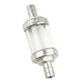 FILTRE A ESSENCE CYLINDRIQUE ACIER DIAM 8 mm TRANSPARENT/ARGENT (VENDU A L'UNITE)  -OMG-