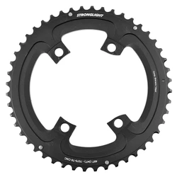 PLATEAU ROUTE 4BRA D.110 POUR SHIMANO 105 R7100 STRONGLIGHT 48DTS EXTERIEUR NOIR ALU 12V. POUR INTERIEUR 34DTS LIVRE AVEC KIT INTRAVIS