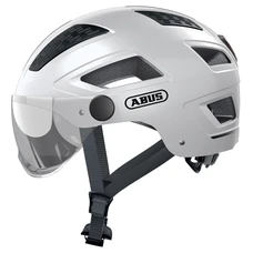 CASQUE VELO ADULTE ABUS URBAIN HYBAN 2.0 ACE BLANC POLAIRE TAILLE M (56-61cm) REGLAGE MOLETTE
