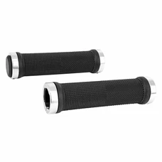 HAND GRIPS FOR MTB/URBAN- NEWTON GRIP DIAMOND - BLACK- DOUBLE LOCK CHC SILVER - L130mm (PAIR)