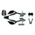 KIT DECO AUTOCOLLANT/STICKER 50 A BOITE KRM PRO RIDE POUR BETA 50 RR 2011>2020 NOIR/BLEU TURQUOISE (COMPLET)