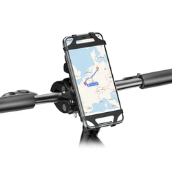 SUPPORT SMARTPHONE/TELEPHONE RIXUS UNIVERSEL AVEC SANGLE SILICONE FIXATION A COLLIER SUR CINTRE(VENDU A L'UNITE)