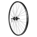 ROUE VTC PATIN BLOCAGE 700 x 35 - 28" M260 ARRIERE NOIR RENFORCE MOYEU SHIMANO DEORE NOIR CASSETTE 9/10V SPECIAL LOUEUR (JANTE DOUBLE PAROI AVEC OEILLETS) JANTE 19C 32 RAYONS NOIRS - RESISTE 140KGS