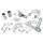 FIXATION POT 50 A BOITE TECNIGAS E-BOX 2 POUR AM6 (PASSAGE BAS) (KIT ACCESSOIRE MONTAGE)
