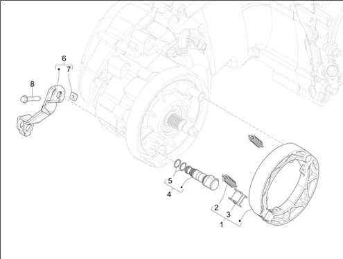 Frein posterieur - Mâchoire