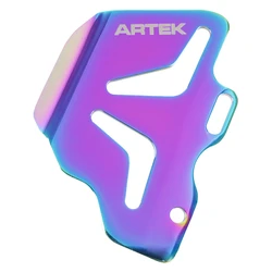 PLATINE DE PROTECTION MAITRE CYLINDRE FREIN ARRIERE 50 A BOITE ARTEK UNIVERSEL 40-50 mm ENTRAXE ALU CNC NEO-CHROME