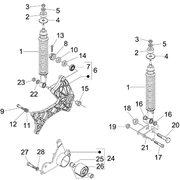 Suspension arrière - Amortisseur/s