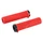 POIGNEE VTT / CITY NEWTON LOCK ON RUBBER ROUGE L130mm (PAIRE)