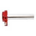 POIGNEE DE GAZ SCOOT/50 A BOITE/CYCLO ECO 2T AVEC VIS CREUSE M10 x 125 mm ALU CNC ROUGE (MONOCABLE) -P2R