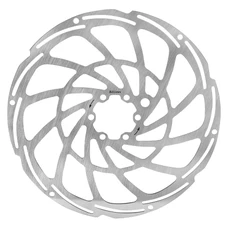 BRAKE DISC FOR MTB - 6 holes NEWTON BRAKCO COMPATIBLE SHIMANO AND MORE Ø 203mm SILVER - REINFORCED 2mm FOR E-BIKES