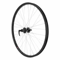 WHEEL FOR TREKKING BIKE- 700X35 -REAR- KARGO DISC/V-brakes FOR E-BIKE ALU -BLACK-E DOUBLE WALL - VELOX HUB DISC 6 HOLES -CASSETTE 11/10/9 Speed. (REINFORCED)