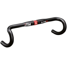 HANDLEBAR- FOR ROAD BIKE- ITM ALCOR -ALUMINIUM BLACK Ø 31.8 W 44 OUTSIDE - WEIGHT 295g RED/WHITE