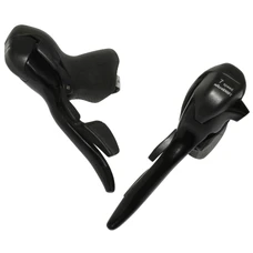 LEVIER/MANETTE ROUTE PATIN MICROSHIFT 7V. TRIPLE ALU NOIR COMPATIBLE SHIMANO (PAIRE SACHET POUR ATELIER)