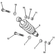 Suspension arrière - Amortisseur/s
