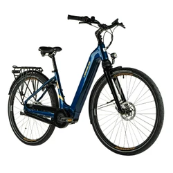 EBIKE LEADER FOX "URBAN" 28" NEBA 2023 UNISEX - BLUE - CENTRAL ENGINE BAFANG M420 36V - 80 nm Battery 15 Ah - 8 Speed (Frame 20'' = 52cm - size L - RIDER'S HEIGHT : 178cm to 185cm)