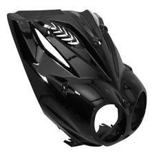 CARENAGE/TABLIER AV SCOOT ADAPTABLE MBK 50 STUNT/YAMAHA 50 SLIDER NOIR BRILLANT (PARTIE OTIQUE)  -P2R-