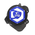 CARTER ALLUMAGE 50 A BOITE KRM PRO RIDE DERBI 50 SENDA 2006>, GPR 2006>/GILERA 50 SMT, RCR/APRILIA 50 RS4, RX, SX (MOTEUR DERBI) NOIR/BLEU (PARTIE ALU REVERSIBLE)