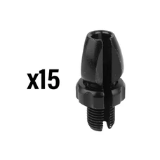VIS CREUSE TENDEUR DE CABLE VELO M10 FENDUE ALU NOIR (SACHET DE 15 PIECES)