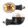 TURN SIGNAL (UNIVERSAL) REPLAY OVAL SHAPED- TRANSPARENT/BLACK -SHORT -CEE APPROVED- (L 80mm / H 45mm / Wd 53mm) (PAIR)