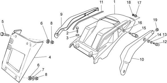Carrosserie arriére - Garde-boue