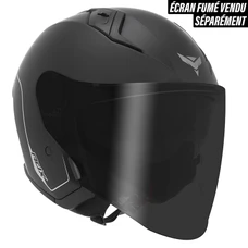 CASQUE JET ADX AJ300 NOIR MAT XL (DOUBLE ECRAN) (ECE 22.06) (AVEC VISIERE FUME NOIR SUPPLEMENTAIRE A L'INTERIEUR DE LA BOITE)