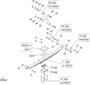 Suspension arrière - Amortisseur/s