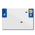 BANDE PLAQUE MOTO 210x145 POUR PVC AVEC RAISON SOCIALE DEP. 57/EURO (VENDU A L'UNITE)