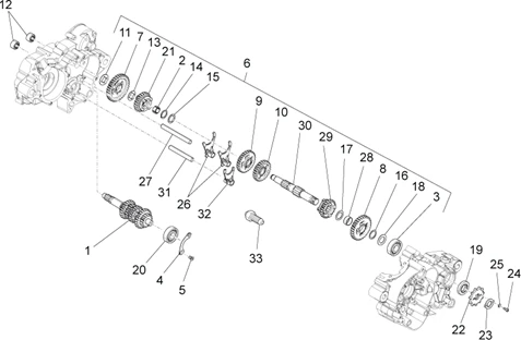 Boîte de vitesses - engrenages