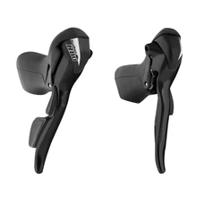 LEVIER/MANETTE ROUTE SUNRACE 8V. TRIPLE ALU NOIR (PAIRE) COMPATIBLE SHIMANO