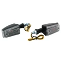 TURN SIGNAL (UNIVERSAL) REPLAY RECTANGLE TRANSPARENT/BLACK (PAIR) (BULB 12V 10W) ** (L 92mm / H 40mm / Wd 38mm)