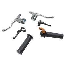KIT POIGNEE/LEVIER CYCLO TARGA MINI ECO NOIR/CHROME  -SELECTION P2R-