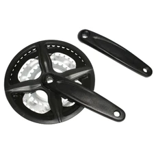 CHAINSET FOR MTB- P2R 9 Speed -ALUMINIUM- BLACK BLACK-X 170mm 48-38-28 (BOTTOM BRACKET 110mm) WITH CHAIN GUARD