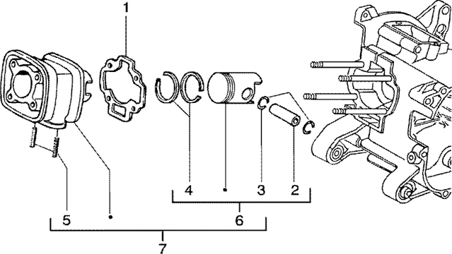 Ensemble cylindre-piston-axe de piston