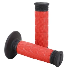 REVETEMENT POIGNEE PROGRIP MOTO OFF ROAD 783 DOUBLE DENSITE BASE NOIR/ROUGE CLOSED END 115mm (CROSS/MX) (PAIRE)