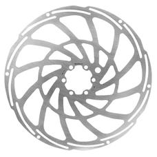 BRAKE DISC FOR MTB - 6 holes NEWTON BRAKCO COMPATIBLE SHIMANO AND MORE Ø  220mm SILVER - REINFORCED 2mm FOR E-BIKES