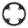 CHAINRING FOR E-BIKE - SINGLE 44teeth Ø104 BLACK TA E-ONE 4 ARMS ALU 7075 FOR BOSCH / BROSE / YAMAHA / GIANT / SHIMANO E-STEPS TA E-ONE