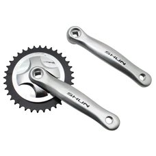 CHAINSET FOR URBAN BIKE- P2R - -ALUMINIUM CRANKS - 170mm WITH 36T.CHAINRING- CHAIN 3.30
