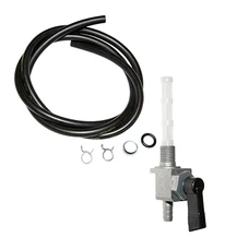 ROBINET ESSENCE CYCLO ADAPTABLE PEUGEOT 103 SP-MVL AVEC DURITE NOIR + COLLIERS -SELECTION P2R