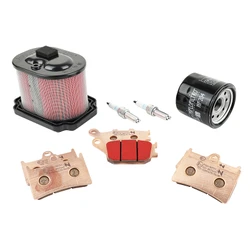 KIT ENTRETIEN MOTO ADAPTABLE YAMAHA 700 MT-07 2014>, TRACER 2016>, XSR 2016>, YZF-R7 2022> PLAQUETTE METAL FRITTE (PACK 7 PIECES) -SELECTION P2R PREMIUM