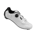 ROAD CYCLING SHOE- GES ROADSTER2 WHITE EURO 46 BOA CLOSURE SYSTEM+HOOK AND LOOP STRAPS- COMPATIBLE LOOK/SHIMANO (PAIR)