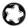 CHAINRING FOR ROAD BIKE- 5 Arms 52Teeth - Ø 110/130 EXTERNAL - ALUMINIUM BLACK 7075 TA ZENITH for LOOK ZED CHAINSET 10/11 Speed.