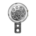 AVERTISSEUR/KLAXON CYCLO 12V DIAM 66mm 105DB CHROME -SELECTION P2R