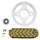 KIT CHAINE ADAPTABLE KYMCO 50 KPW / K PIPE 2013>2016 428 11x43 (DIAM COURONNE 58/90/10.5) (DEMULTIPLICATION ORIGINE) -AFAM