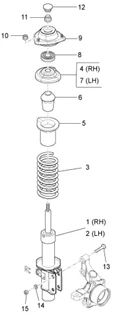 Suspension avant - Amortisseur/s